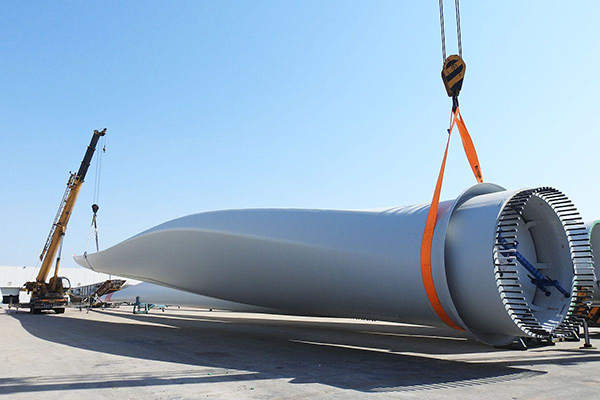 118米陸上風(fēng)電葉片順利下線，主梁結(jié)構(gòu)碳纖維打造